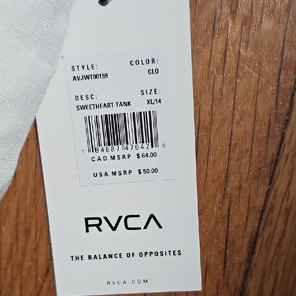 RVCA Ivory Ruffled Crop Top - Picture 2 of 8